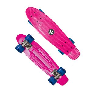 349 - muuwmi Skateboard ABEC 5 Fun pink, mit Leuchtrollen