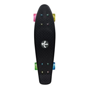 293 - muuwmi Skateboard ABEC 5 Fun Neon, mit Leuchtrollen